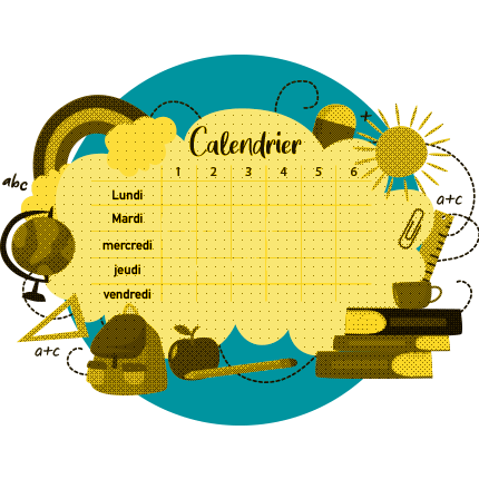 Illustration du calendrier scolaire